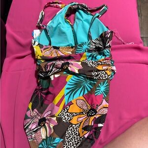 Blue Rod be at tie Brand size 8 one piece swimwear NWT